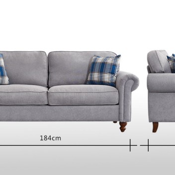 Troppo 3 Seater Fabric Sofa Settee