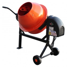 Portable Electric Cement Mixer, 63L, 220~240V 220W Drum Mortar Plaster Machine with Wheels