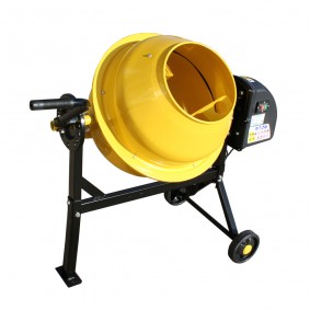 Portable Electric Cement Mixer, 63L, 220~240V 220W Drum Mortar Plaster Machine with Wheels