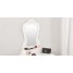 Modern white dressing table set with oval mirror stool