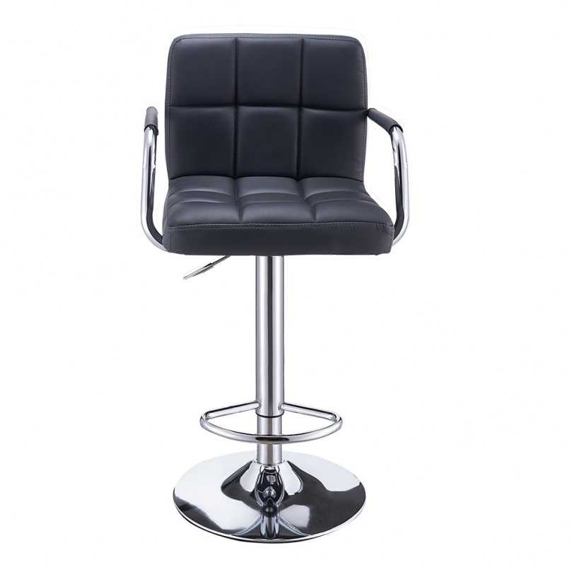 Cuban Bar Stool Gas Lift with Armrest Chrome Footrest Base Cuban Bar Stool Gas Lift with Armrest Chrome Footrest Base