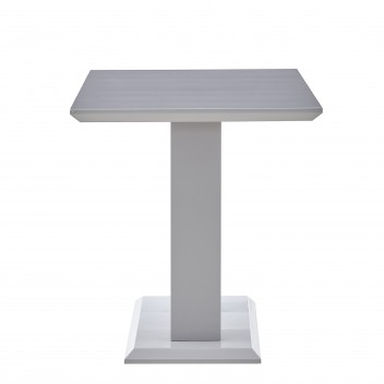 Elegant White High Gloss Kitchen Dining Table 120x70x78cm with Stainless Steel Base II Shape