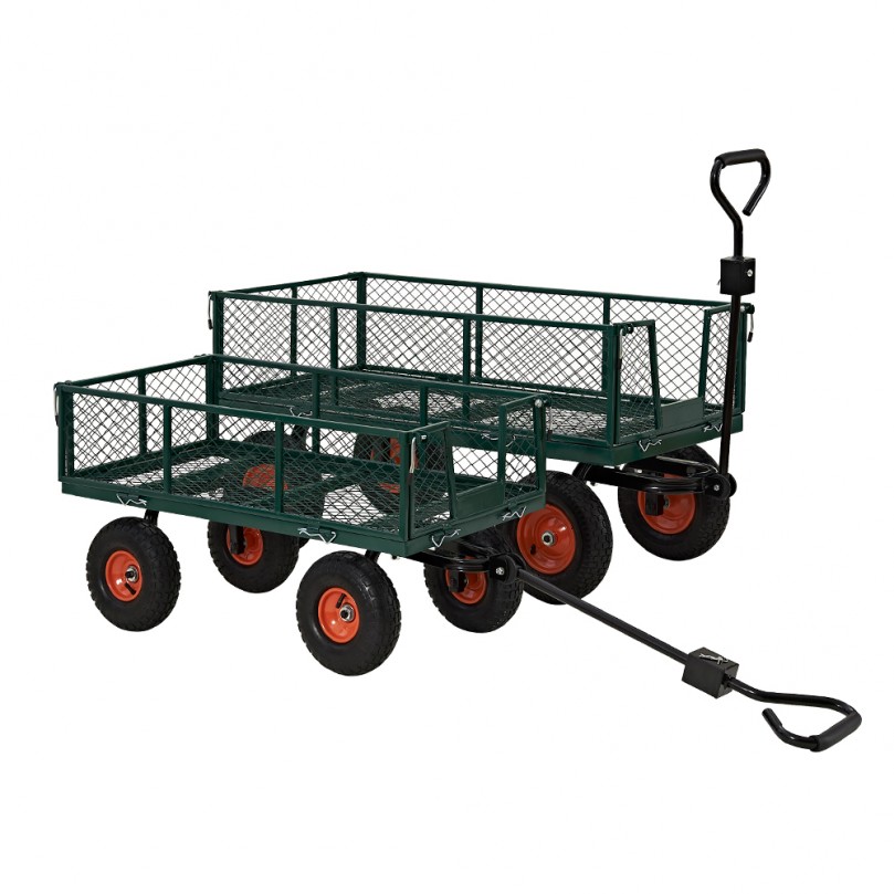 Panana Heavy Duty Large Garden Trolley Cart Truck 4 Wheel Transport Metal Wheelbarrow - Custom H2 by Opencart SEO Pack PRO