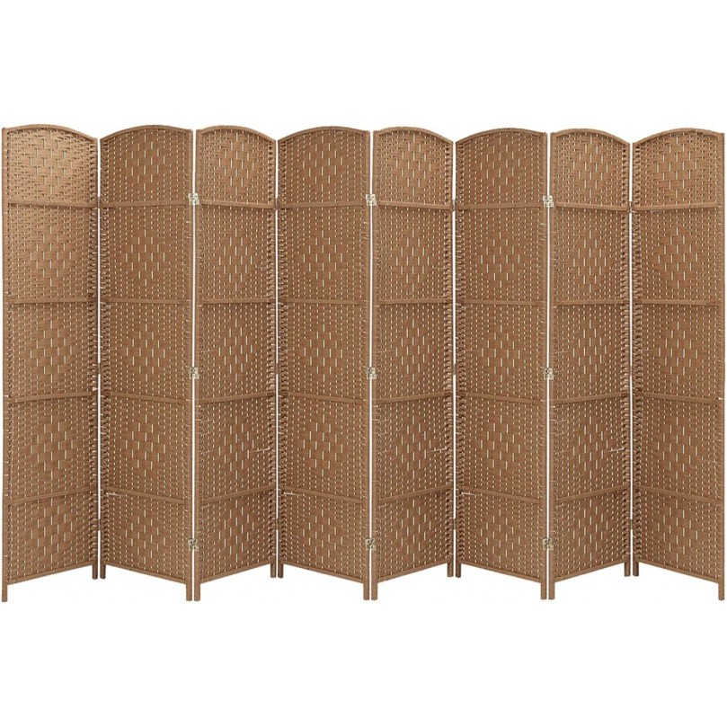 8 Panel Folding Room Divider Freestanding Screen Privacy Hand Made Wall Divider