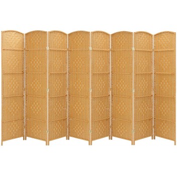 8 Panel Folding Room Divider Freestanding Screen Privacy Hand Made Wall Divider