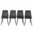 Dark Grey Velvet Dining Chairs Set of 2/4 - Custom Alt by Opencart SEO Pack PRO