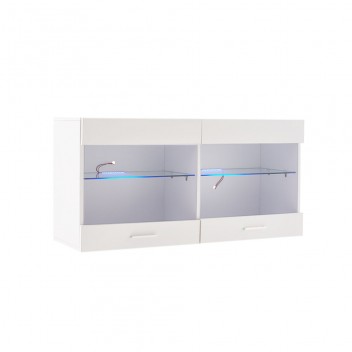 Wall Mounted LED Display Cabinet with 2 Doors