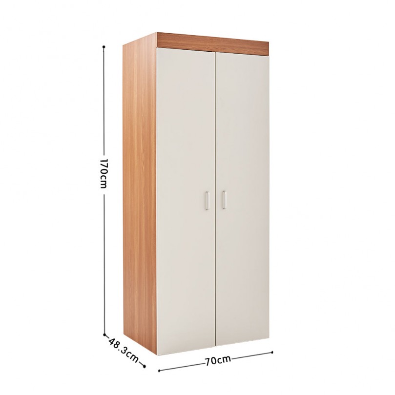 Double Door Wooden Wardrobe in White Double Door Wooden Wardrobe in White - Custom Alt by Opencart SEO Pack PRO