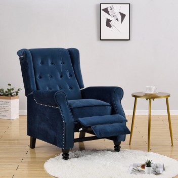 Blue Single Recliner Sofa