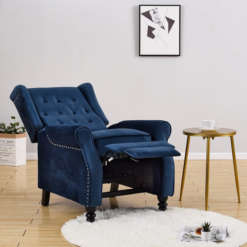 Blue Single Recliner Sofa Blue Single Recliner Sofa - Custom Alt by Opencart SEO Pack PRO