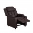 Black Leather Recliner Armchair with Footstool Black Leather Recliner Armchair with Footstool