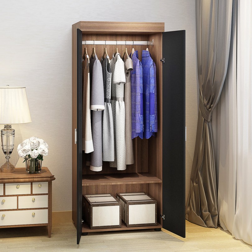 Double Door Wooden Wardrobe in White Double Door Wooden Wardrobe in White - Custom Alt by Opencart SEO Pack PRO