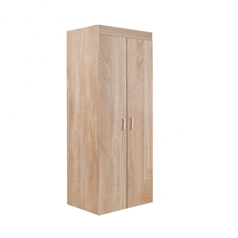 Double Door Wooden Wardrobe in White - Custom Alt by Opencart SEO Pack PRO