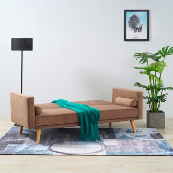 Faux Suede 3 Seater Sofa Bed