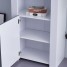 White Narrow Display Cabinet with LED Light