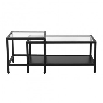 Megapixel Nesting Coffee Table with Glass Top