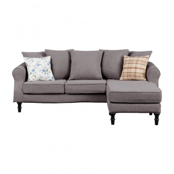 3 Seater Fabric Corner L Shaped Sofa Couch with Side Chaise