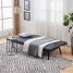 Black Fabric 3 Seater Recliner Sleeper Sofa with Metal Legs Black Fabric 3 Seater Recliner Sleeper Sofa with Metal Legs