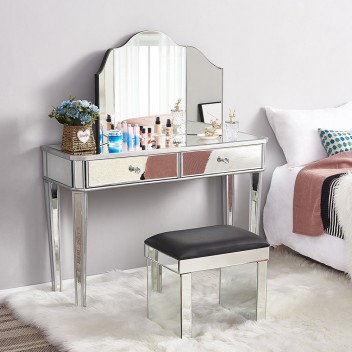 Fuzico Mirror Dressing Table Set