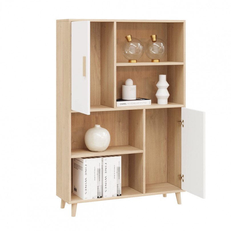 White Sideboard Storage Cabinet Tall Cupboard 31.5x9.45x46.85inch White Sideboard Storage Cabinet Tall Cupboard 31.5x9.45x46.85inch