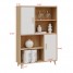White Sideboard Storage Cabinet Tall Cupboard 31.5x9.45x46.85inch