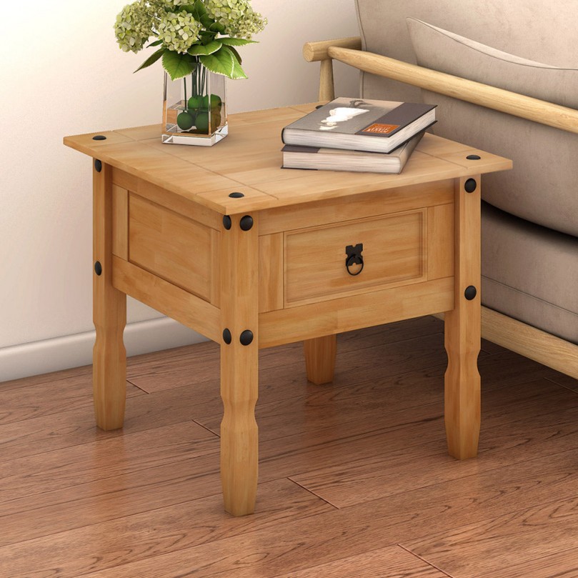 Jerbby Pine Wood Side Table Jerbby Pine Wood Side Table