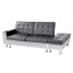Sofa Bed,Corner Sofa, 3-Seater Sofa, Faux Leather with an Array Dots Pattern,Grey Sofa Bed,Corner Sofa, 3-Seater Sofa, Faux Leather with an Array Dots Pattern,Grey