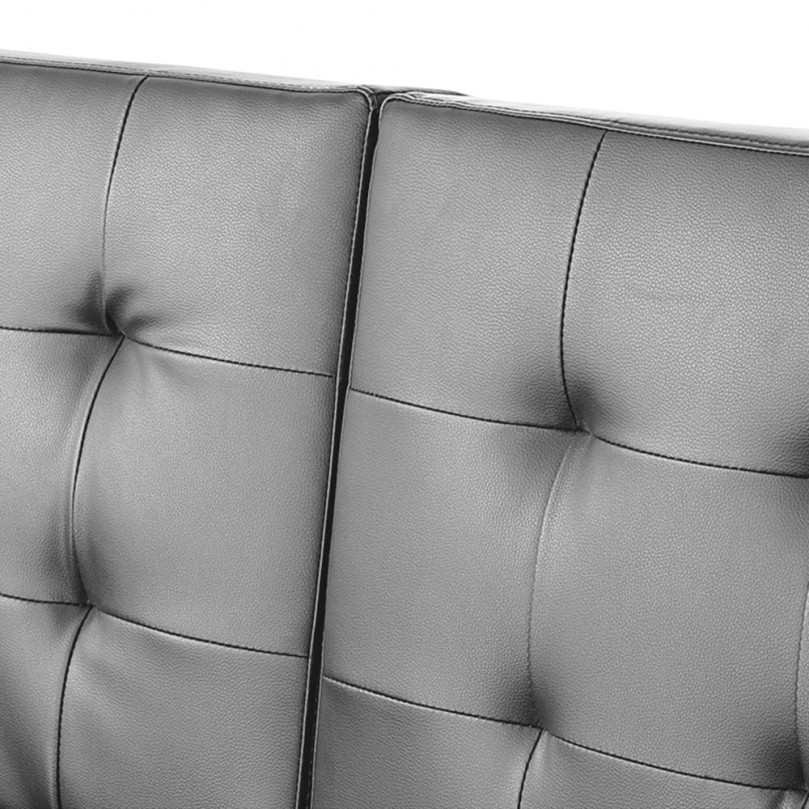 Sofa Bed,Corner Sofa, 3-Seater Sofa, Faux Leather with an Array Dots Pattern,Grey Sofa Bed,Corner Sofa, 3-Seater Sofa, Faux Leather with an Array Dots Pattern,Grey