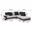 4 Seater Sofa with Footstool