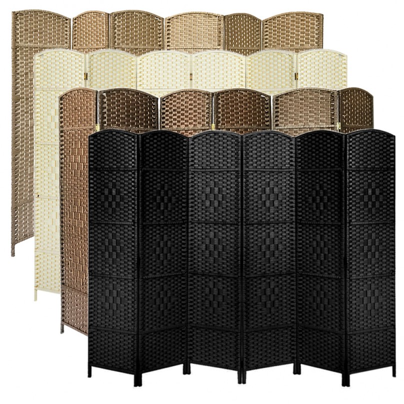 6-Panel Wicker Room Divider 6-Panel Wicker Room Divider