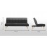 Black Fabric Recliner Sofa Bed