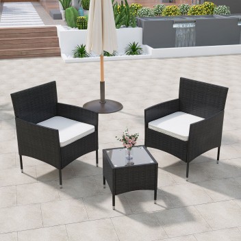 Gristle 3-Piece Outdoor Rattan Furniture Set