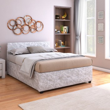 Sparkle Storage Double Bed Silver