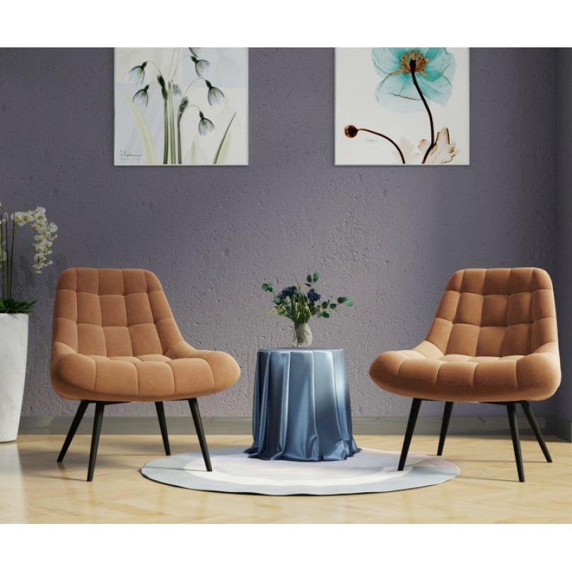 Florante Velvet Tufted Accent Chair Florante Velvet Tufted Accent Chair