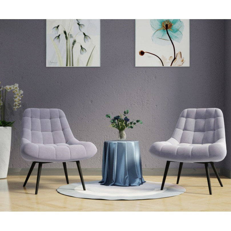 Florante Velvet Tufted Accent Chair