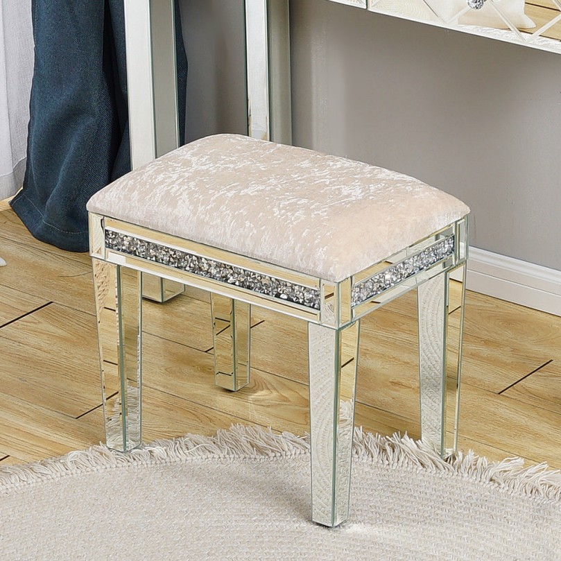 Triplis Mirrored Dressing Table with Storage - Custom Alt by Opencart SEO Pack PRO