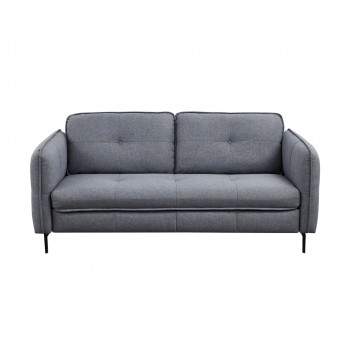 3 seater tufted linen grey settee
