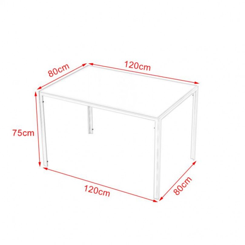 Finzerin Glass Dining Table,120cm Finzerin Glass Dining Table,120cm - Custom Alt by Opencart SEO Pack PRO