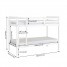 3FT Single Bunk Bed White Solid Pine Wood Bunky Bed for Kids