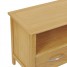 2 Drawer TV Stand Cabinet Solid Oak Wood Flatscreen Television Sideboards Unit with Storage Shelf for Entertainment Living Room W 90 * D 35 * H 50.5cm - Custom Alt by Opencart SEO Pack PRO