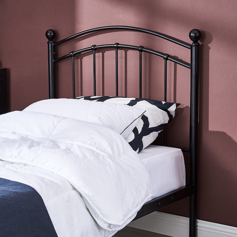 Hester 3ft Black Single Metal Bed Frame Hester 3ft Black Single Metal Bed Frame