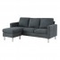 3 Seater Linen L-Shaped Sofa Bed with Ottoman