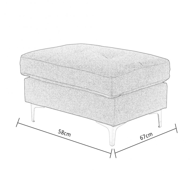 3 Seater Sofa with Ottoman