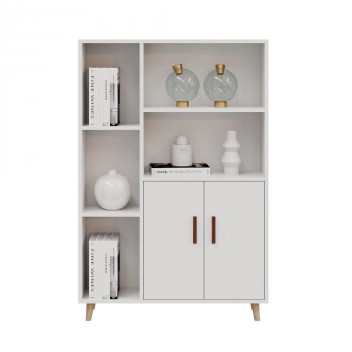 Tall Cupboard Sideboard Storage Cabinet 2 Door Wooden for Living Room Bedroom Kitchen Room