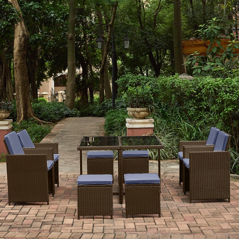 Cakewell 8 Seater Rattan Dining Table Set Cakewell 8 Seater Rattan Dining Table Set - Custom Alt by Opencart SEO Pack PRO