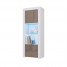 Two Door One Glass Shelf Cabinet Sideboard Unit Cupboard Display Tall Cupboard Cabinet 160x62x35cm