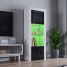 Two Door One Glass Shelf Cabinet Sideboard Unit Cupboard Display Tall Cupboard Cabinet 160x62x35cm