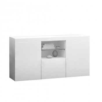 Modern White Gloss Sideboards with LED