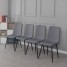 Modern Linen Grey Tub Chair Counter Corner Chairs Kitchen Dinning Chairs Set