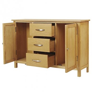 Sideboards Solid Oak Wood Large Storage Cupboards Unit for Bedroom Living Room Hallway Kitchen W 116 * D 33 * H 75cm